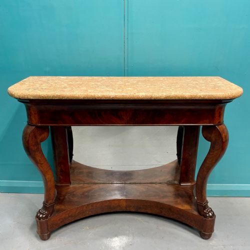 19TH CENTURY FRENCH MIRROR BACK CONSOLE TABLE - ADDITIONAL PHOTO 7