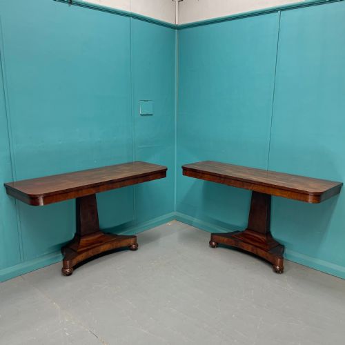 large pair of william iv mahogany console tables - CATEGORY: ANTIQUE TABLES - DATED 19TH CENTURY
