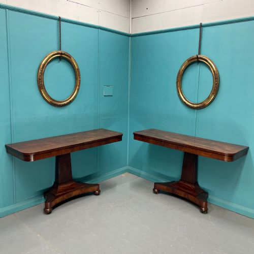 LARGE PAIR OF WILLIAM IV MAHOGANY CONSOLE TABLES - ADDITIONAL PHOTO 1