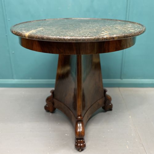 french 19th century gueridon centre table in figured walnut - CATEGORY: ANTIQUE TABLES - DATED 19TH CENTURY