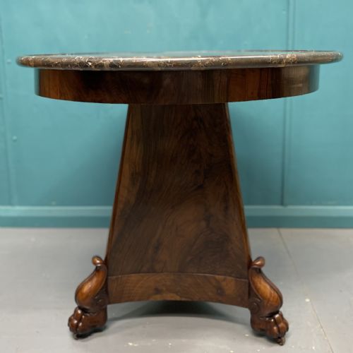 FRENCH 19TH CENTURY GUERIDON CENTRE TABLE IN FIGURED WALNUT - ADDITIONAL PHOTO 3