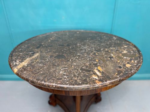 FRENCH 19TH CENTURY GUERIDON CENTRE TABLE IN FIGURED WALNUT - ADDITIONAL PHOTO 5