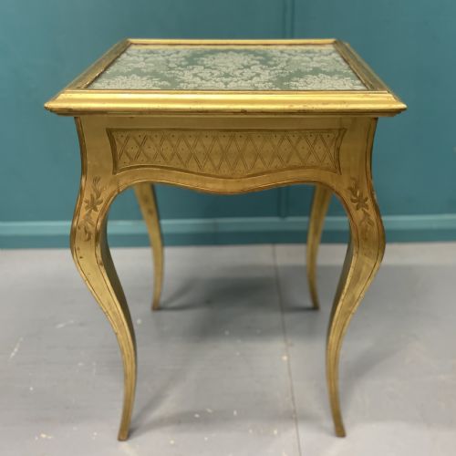 exceptional 19th century gold leaf side lamp table - CATEGORY: ANTIQUE TABLES - DATED 19TH CENTURY