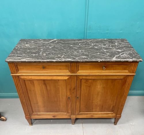 FRENCH 19TH CENTURY MARBLE TOP BUFFET SERVER - ADDITIONAL PHOTO 1