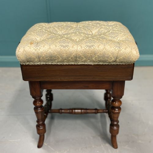 ADJUSTABLE HEIGHT ROSEWOOD PIANO STOOL - ADDITIONAL PHOTO 1