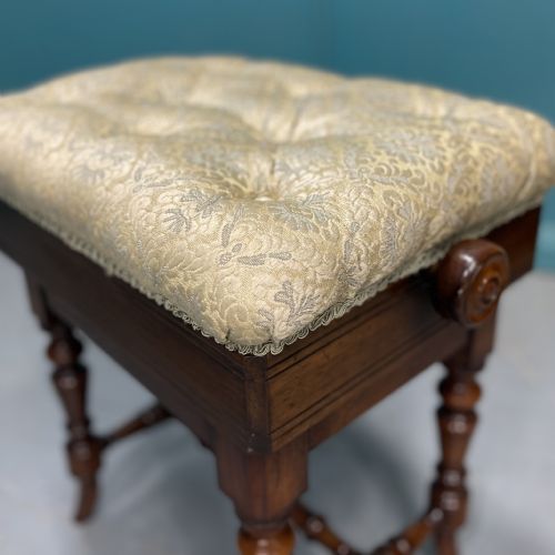 ADJUSTABLE HEIGHT ROSEWOOD PIANO STOOL - ADDITIONAL PHOTO 2