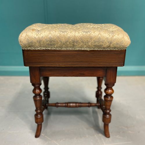 ADJUSTABLE HEIGHT ROSEWOOD PIANO STOOL - ADDITIONAL PHOTO 6