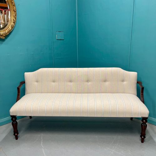 NEWLY UPHOLSTERED 3 SEATER SALON SOFA - ADDITIONAL PHOTO 2