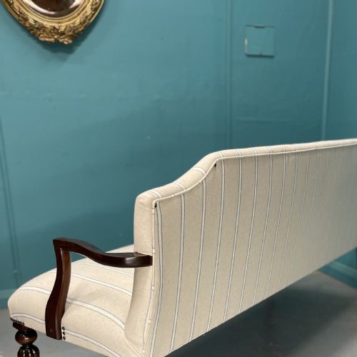 NEWLY UPHOLSTERED 3 SEATER SALON SOFA - ADDITIONAL PHOTO 7