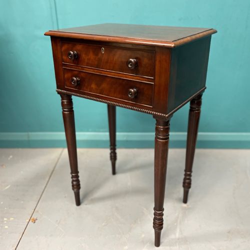 late regency work table with faux drawers - CATEGORY: ANTIQUE TABLES - DATED REGENCY