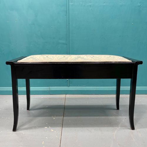 BLACK LACQUERED PIANO DUET STOOL - ADDITIONAL PHOTO 3