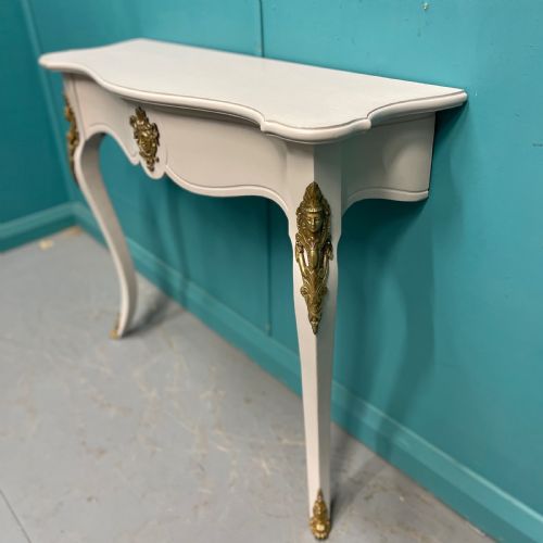 PAIR OF FRENCH PAINTED CONSOLE TABLES WITH MOUNTS - ADDITIONAL PHOTO 6