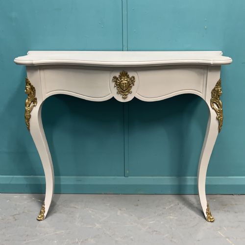 PAIR OF FRENCH PAINTED CONSOLE TABLES WITH MOUNTS - ADDITIONAL PHOTO 8