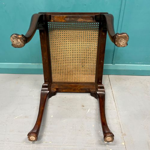 EDWARDIAN MAHOGANY AND CANE DRESSING TABLE STOOL - ADDITIONAL PHOTO 4
