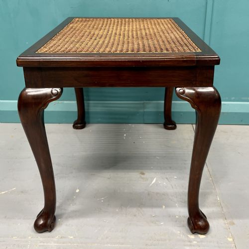 EDWARDIAN MAHOGANY AND CANE DRESSING TABLE STOOL - ADDITIONAL PHOTO 5