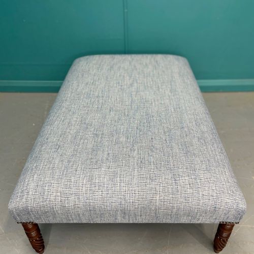 LARGE NEWLY UPHOLSTERED CENTRE FOOTSTOOL - ADDITIONAL PHOTO 7