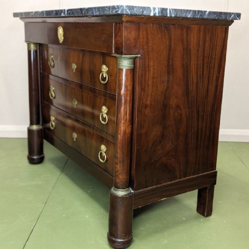 FRENCH EMPIRE STYLE MARBLE TOP COMMODE - ADDITIONAL PHOTO 1