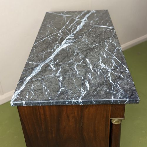 FRENCH EMPIRE STYLE MARBLE TOP COMMODE - ADDITIONAL PHOTO 4