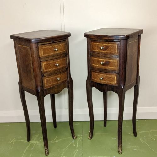 PAIR OF PETIT FRENCH SIDE TABLES - ADDITIONAL PHOTO 2