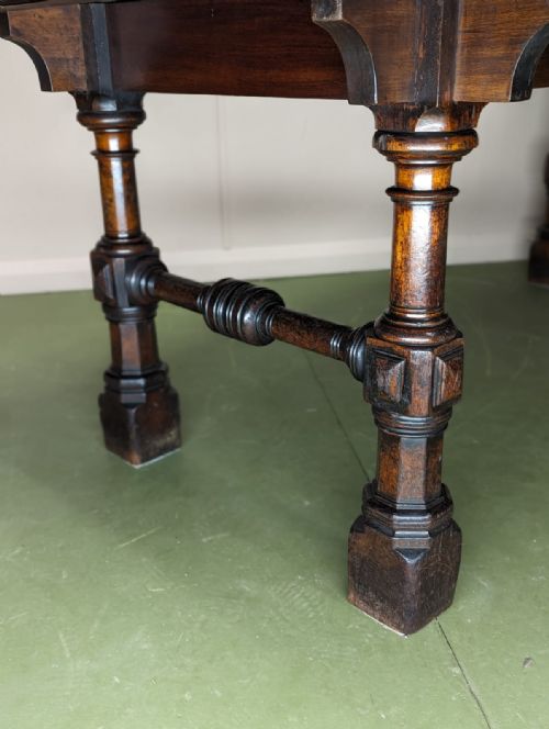 ENGLISH OAK PANELLED LIBRARY TABLE - ADDITIONAL PHOTO 2