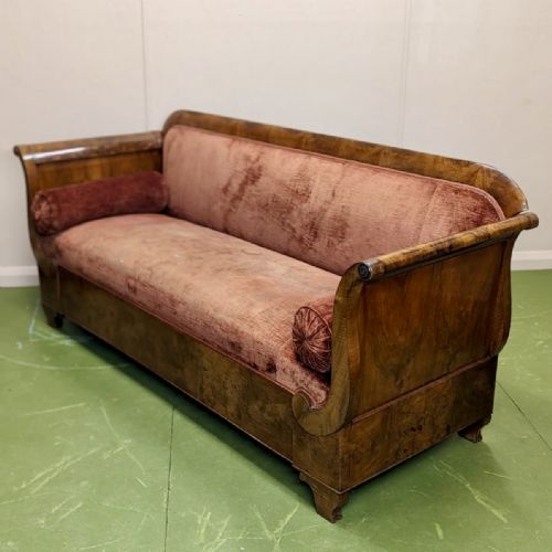 FRENCH 19TH CENTURY SCROLL END SOFA - ADDITIONAL PHOTO 4