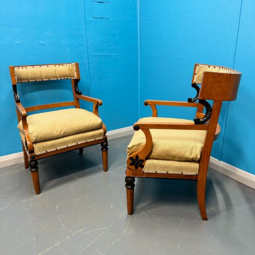 fig 1. Pair of Biedermeier style occasional chairs