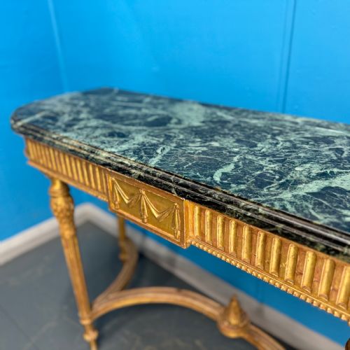 ADAMS STYLE GILT CONSOLE TABLE WITH MARBLE TOP - ADDITIONAL PHOTO 1