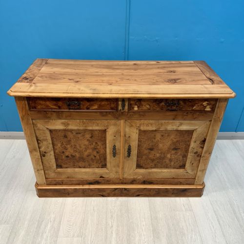 STRIPPED FRENCH BURR ELM DRESSER BASE - ADDITIONAL PHOTO 6