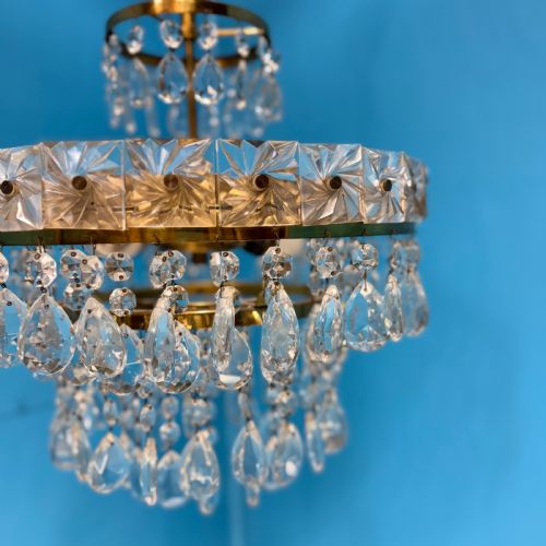 3 TIER CZECH CRYSTAL CHANDELIER - ADDITIONAL PHOTO 2