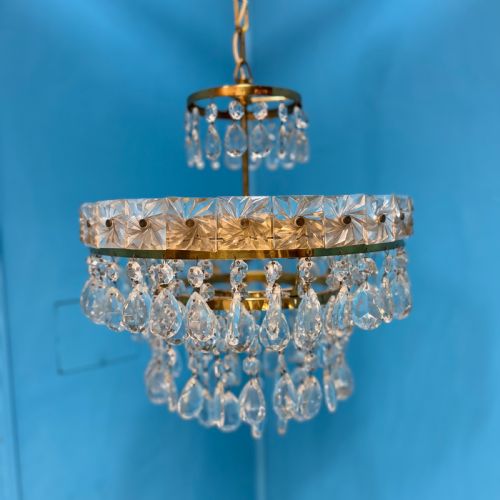3 TIER CZECH CRYSTAL CHANDELIER - ADDITIONAL PHOTO 3