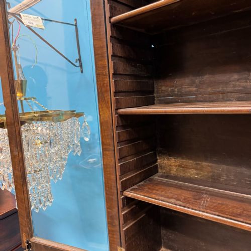 GEORGE II WALNUT BUREAU BOOKCASE ON STAND - ADDITIONAL PHOTO 11