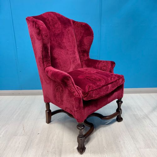 george ii style wing armchair - CATEGORY: ANTIQUE CHAIRS - DATED 1900