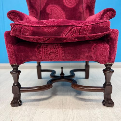 GEORGE II STYLE WING ARMCHAIR - ADDITIONAL PHOTO 2