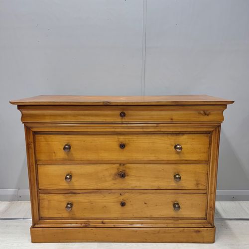 french cherrywood commode chest of drawers - CATEGORY: ANTIQUE CHEST OF DRAWERS - DATED 1850