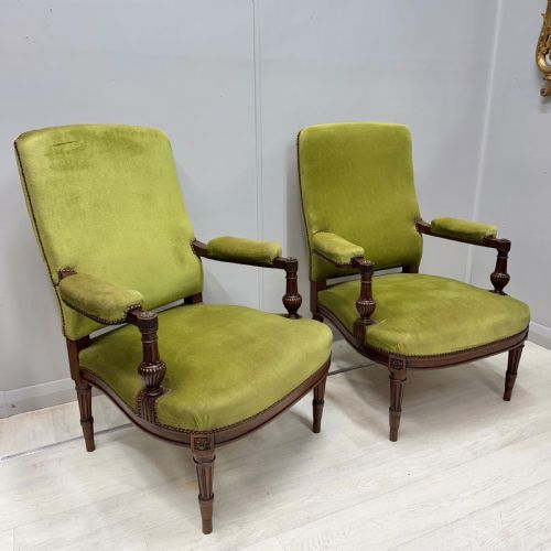 pair of french open armchairs - CATEGORY: ANTIQUE CHAIRS - DATED 1900
