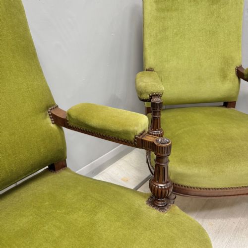PAIR OF FRENCH OPEN ARMCHAIRS - ADDITIONAL PHOTO 1