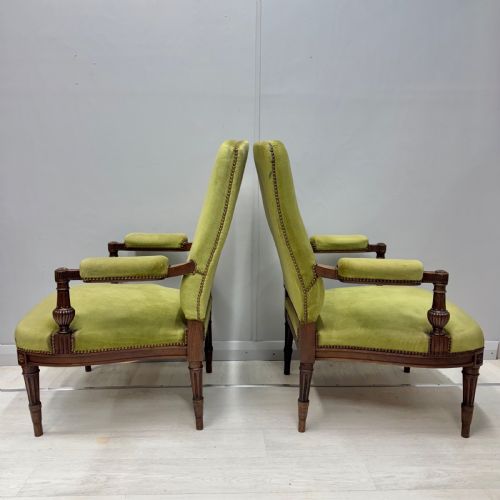 PAIR OF FRENCH OPEN ARMCHAIRS - ADDITIONAL PHOTO 4