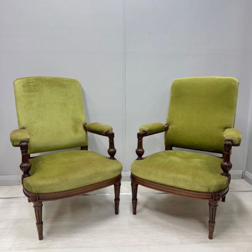 PAIR OF FRENCH OPEN ARMCHAIRS - ADDITIONAL PHOTO 6