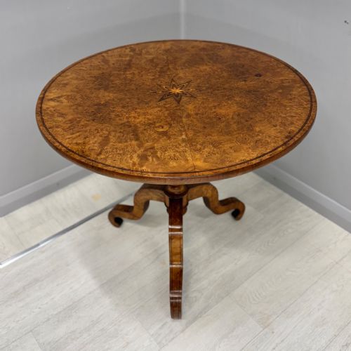 FRENCH CHARLES X BURR ELM GUERIDON CENTRE TABLE - ADDITIONAL PHOTO 1