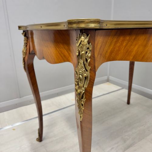 FRENCH BRASS MOUNTED SOFA TABLE - ADDITIONAL PHOTO 7