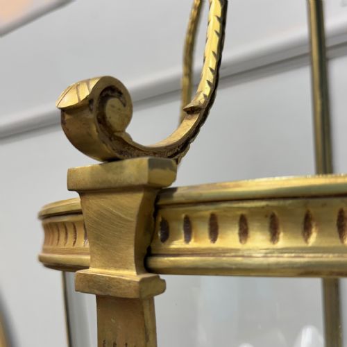 HANGING BRASS LANTERN WITH CEILING ROSE - ADDITIONAL PHOTO 6
