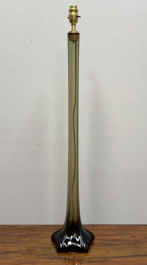 LARGE ART DECO GLASS LAMP WITH ORIGINAL SHADE - ADDITIONAL PHOTO 1