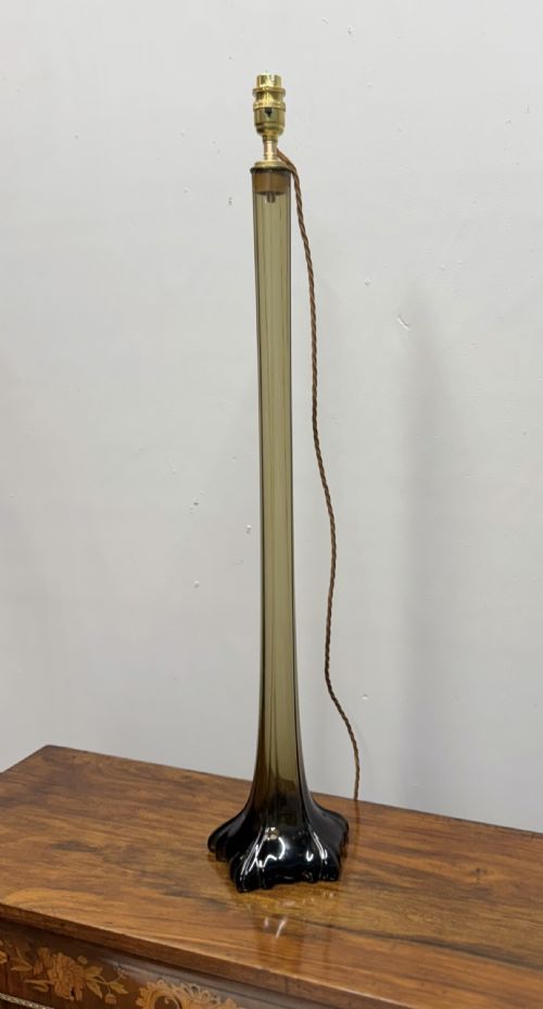 LARGE ART DECO GLASS LAMP WITH ORIGINAL SHADE - ADDITIONAL PHOTO 3
