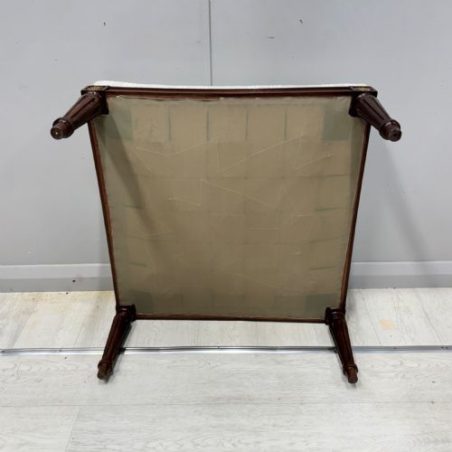NEWLY UPHOLSTERED FRENCH SQUARE FOOTSTOOL - ADDITIONAL PHOTO 5