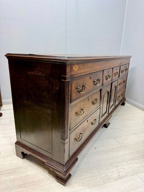 18TH CENTURY GEORGIAN OAK INLAID DRESSER BASE - ADDITIONAL PHOTO 6