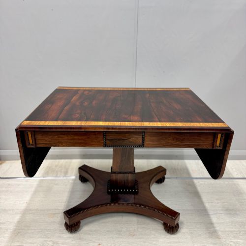 SUPERB REGENCY ROSEWOOD FREESTANDING SOFA TABLE - ADDITIONAL PHOTO 3