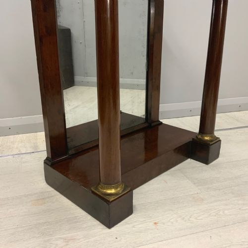 FRENCH EMPIRE MARBLE TOP CONSOLE TABLE WITH MIRROR BACK - ADDITIONAL PHOTO 6
