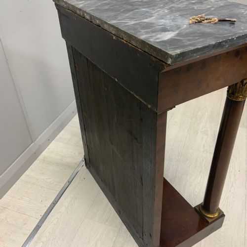FRENCH EMPIRE MARBLE TOP CONSOLE TABLE WITH MIRROR BACK - ADDITIONAL PHOTO 8