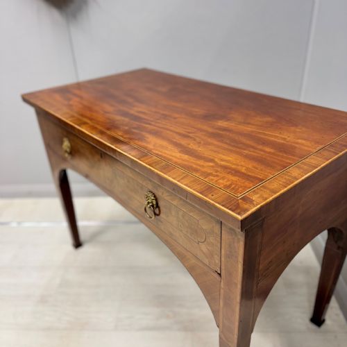 GEORGIAN INLAID SIDE TABLE WITH FULL WIDTH DRAWER - ADDITIONAL PHOTO 5