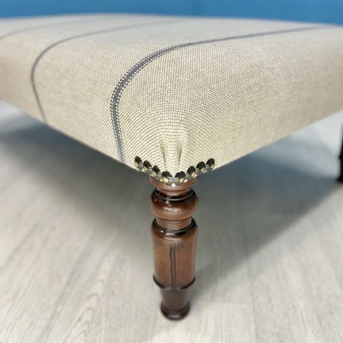 LARGE UPHOLSTERED FOOTSTOOL - ADDITIONAL PHOTO 2